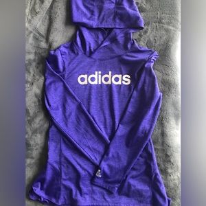 Adidas Girls Climalite Purple hoodie